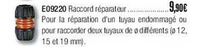 e09220 raccord réparateur