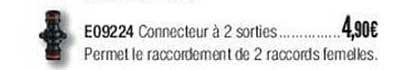 e09224 connecteur à 2 sorties