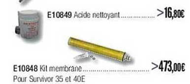 e10849 acide nettoyant, e10848 kit membrane