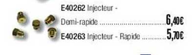 e40262 injecteur - demi-rapide, e40263 injecteur - rapide