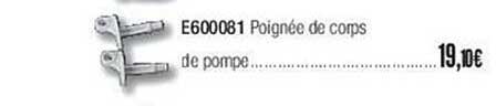 E600081 Poignée De Corps De Pompe