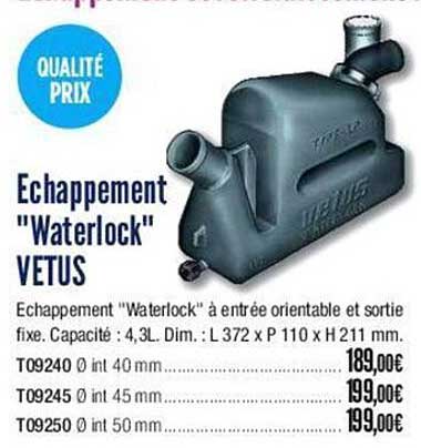 échappement "waterlock" vetus
