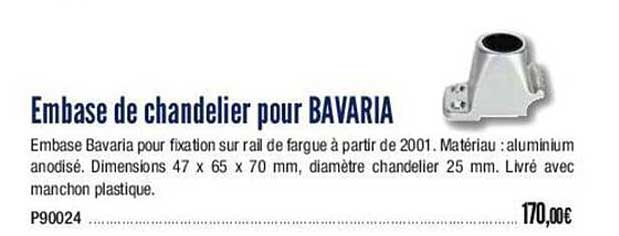 embase de chandelier pour bavaria