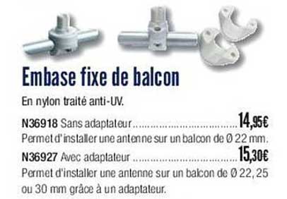 embase fixe de balcon