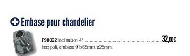 embase pour chandelier