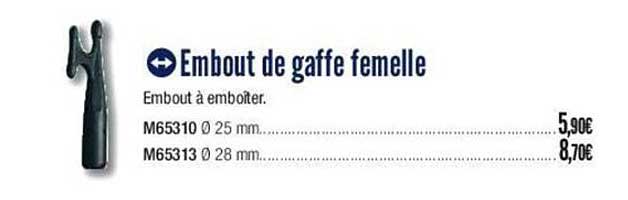 embout de gaffe femelle