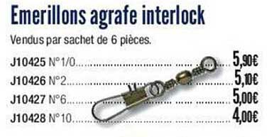 emerillons agrafe interlock