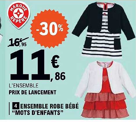 ensemble robe bébé "mots d'enfants"
