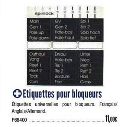 étiquettes pour bloqueurs