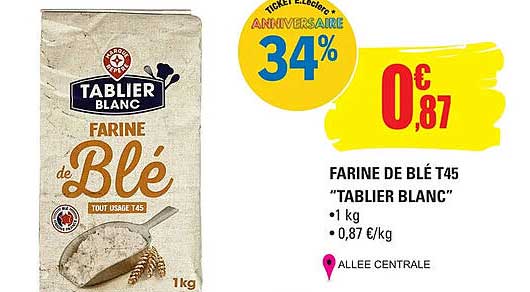 farine de blé t45 "tablier blanc"