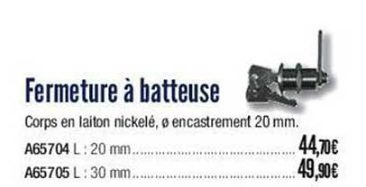 fermeture à batteuse