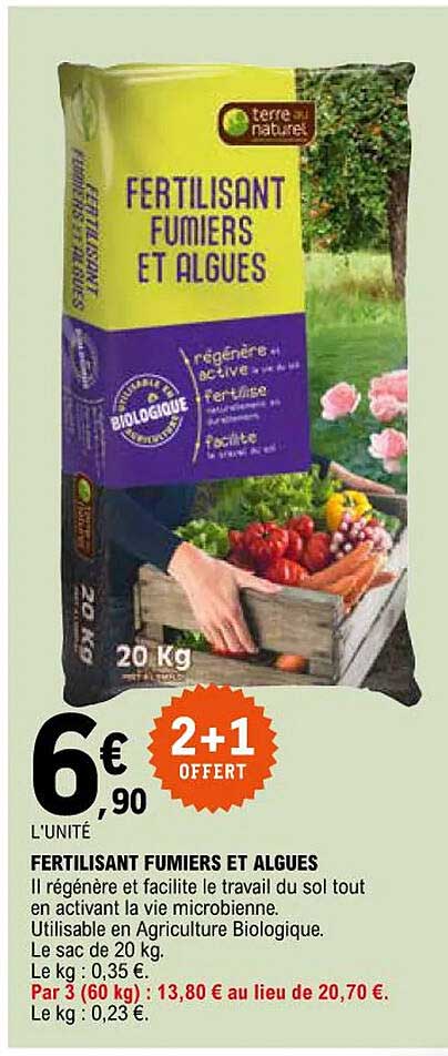 fertilisant fumiers et algues