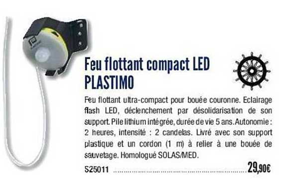 feu flottant compact led plastimo