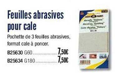 feuilles abrasives pour cale