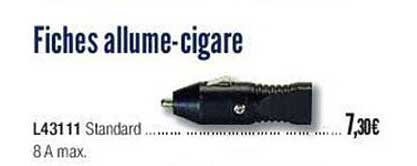 fiches allume-cigare