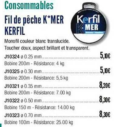 fil de pêche k*mer kerfil