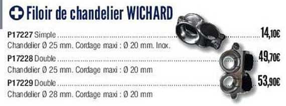filoir de chandelier wichard