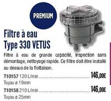filtre à eau type 330 vetus
