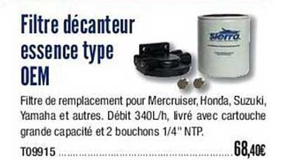 Filtre Décanteur Essence Type Oem