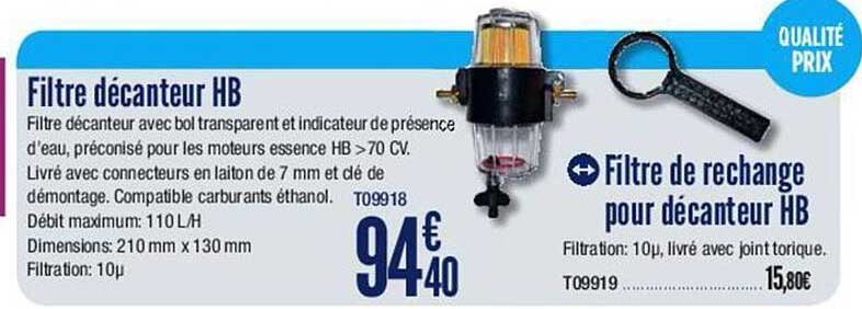 filtre décanteur hb filtre de rechange pour décanteur hb