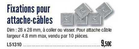 fixations pour attachecâbles