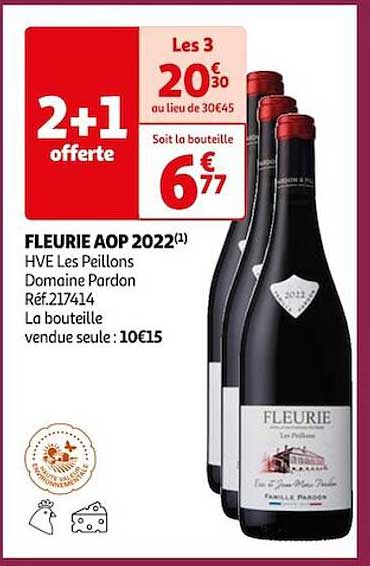 fleurie aop 2022 hve les peillons domaine pardon