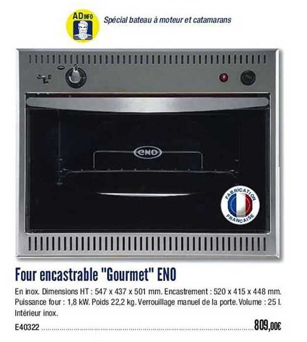 four encastrable "gourmet" eno