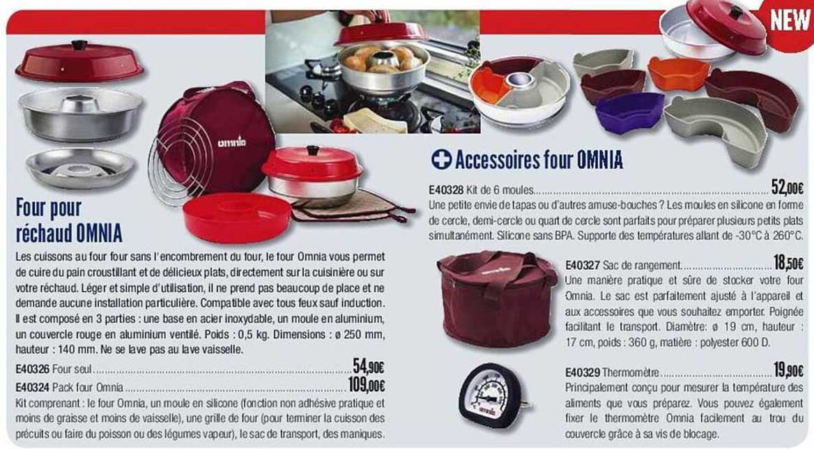 four pour réchaud omnia, accessoires four omnia