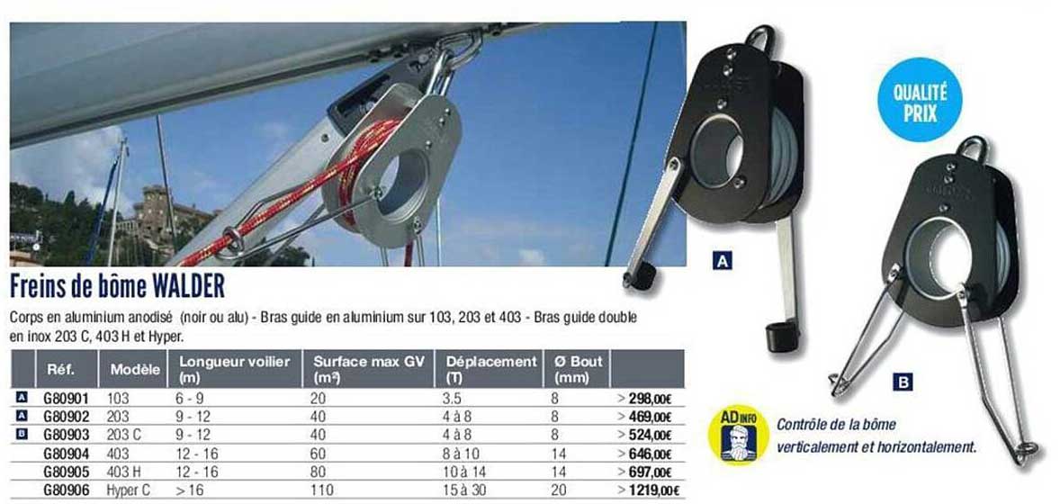 freins de bôme walder