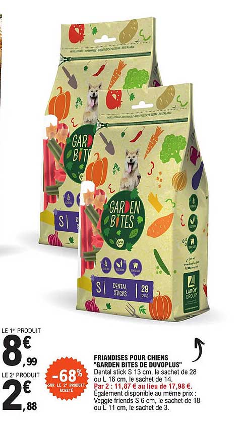 friandises pour chiens "garden bites de duvoplus"