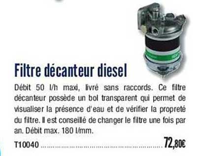 friltre décanteur diesel