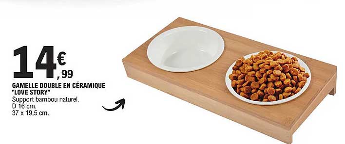 gamelle double en céramique love story