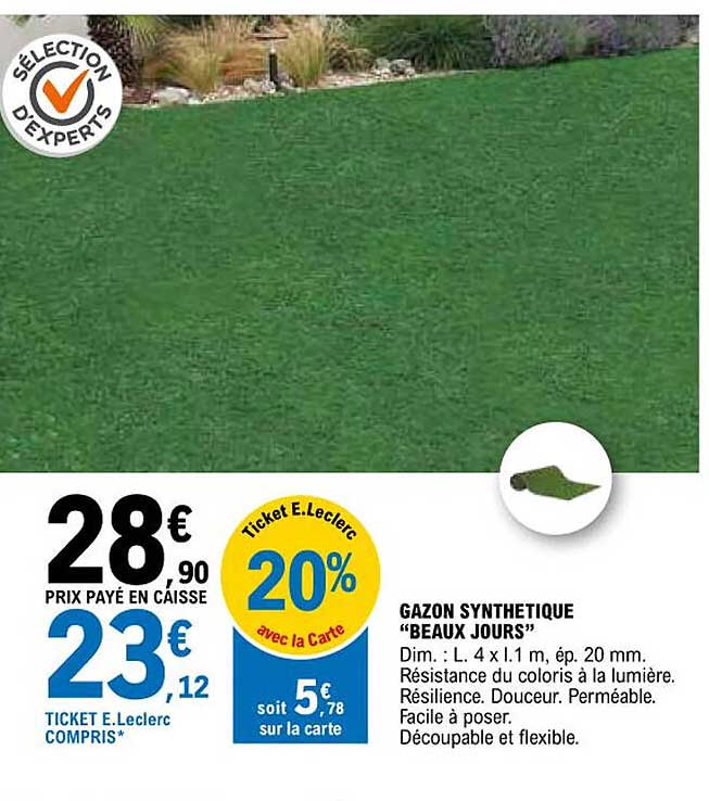 gazon synthétique "beaux jours"