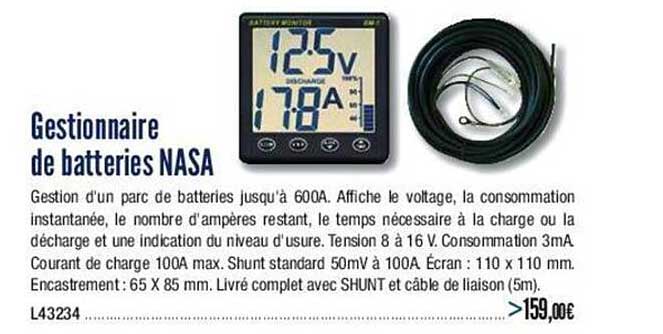 gestionnaire de batteries nasa