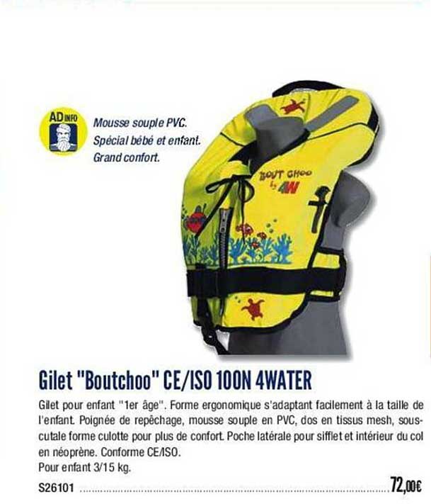 gilet "boutchoo" ce/iso 100n 4water