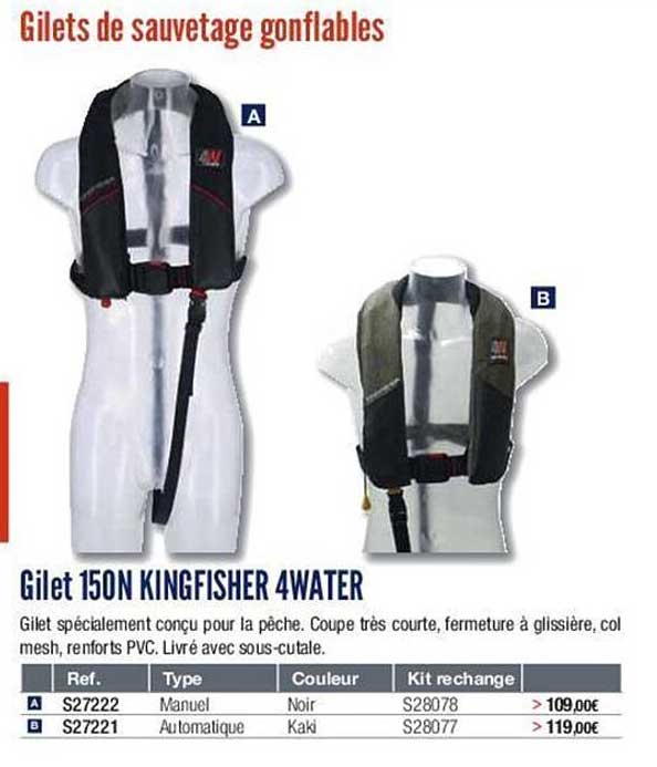 gilet 150n kingfisher 4water