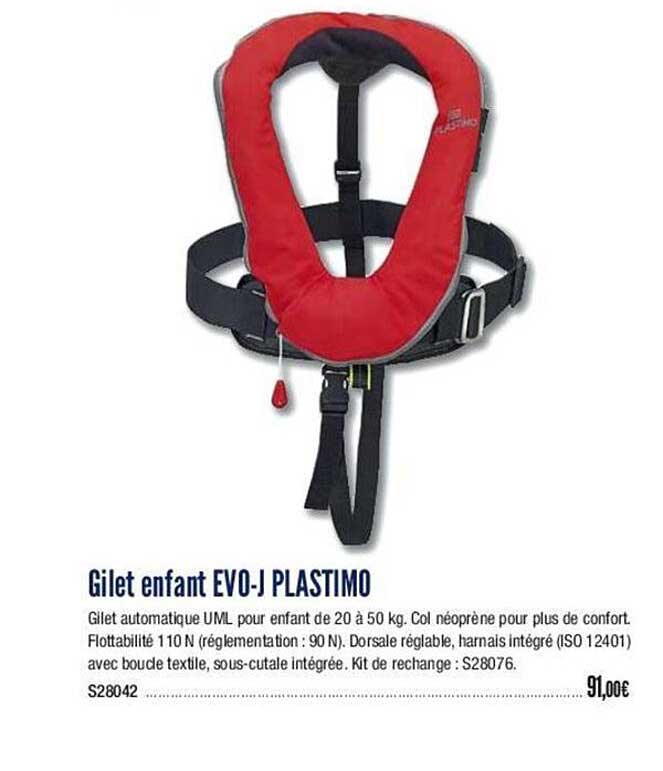 gilet enfant evo-j plastimo
