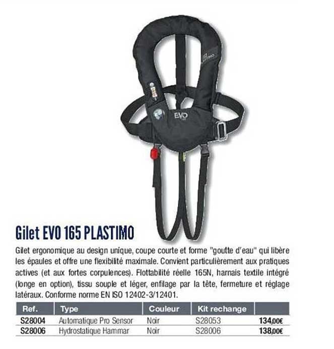 gilet evo 165 plastimo