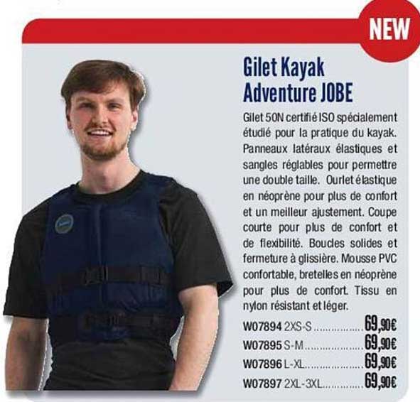 gilet kayak adventure jobe