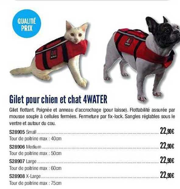 gilet pour chien et chat 4water