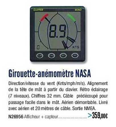 girouette-anémomètre nasa