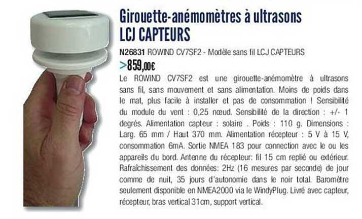 girouette-anémomètres à ultrasons lcj capteurs