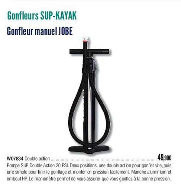 gonfleur manuel jobe double action