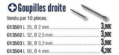 goupilles droite