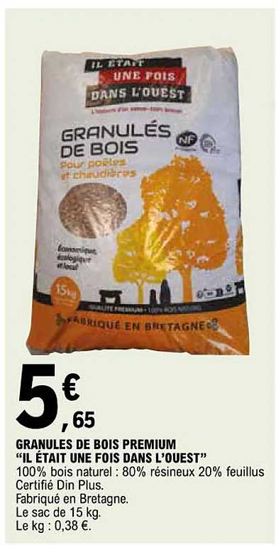 granulés de bois premium "il était une fois dans l'ouest"