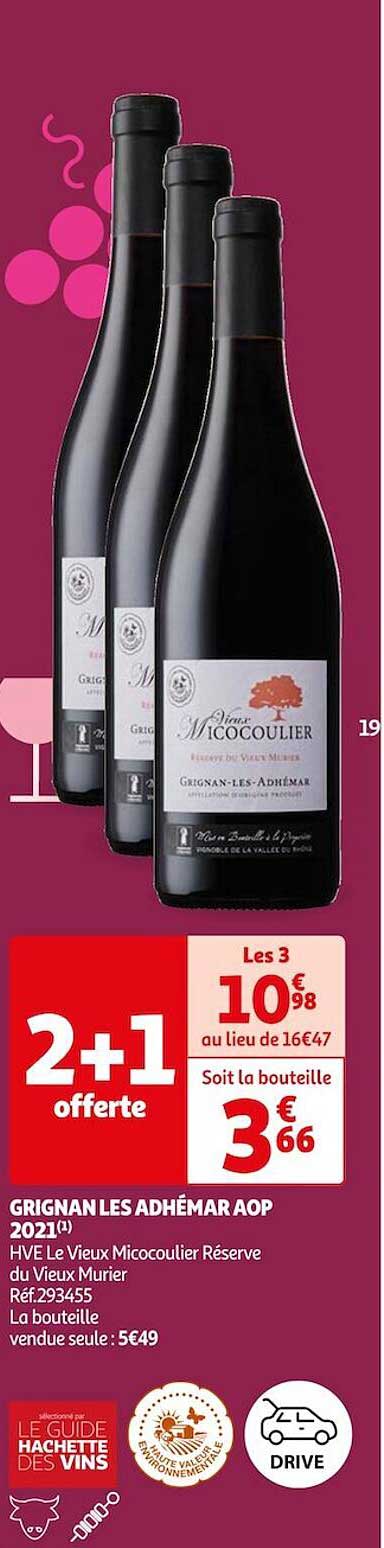 grignan les adhémar aop 2021 hve le vieux micocoulier réserve du vieux murier