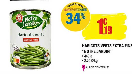haricots verts extra fins "notre jardin"