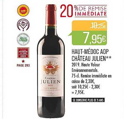 haut-médoc aop château julien** 2019