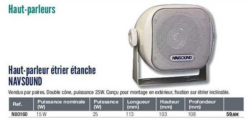haut-parleur étrier étanche navsound