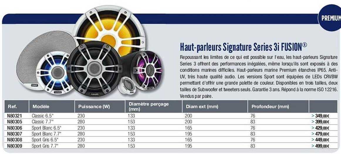 haut-parleurs signature series 3i fusion